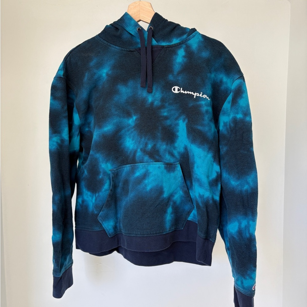 Champion Blue Tie Dye Sweatshirt Size Extra Large